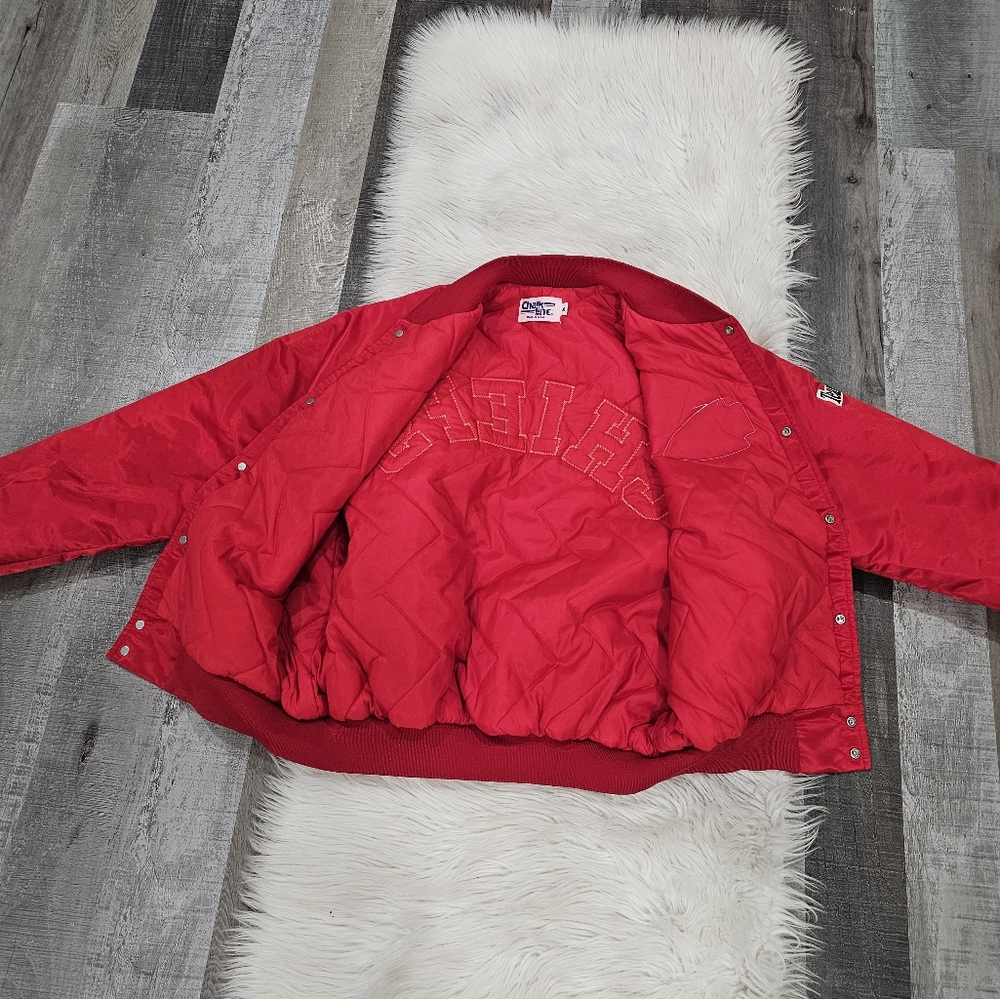 Chalkline vintage Kansas city chiefs football bomber jacket made in USA - Picture 3 of 9